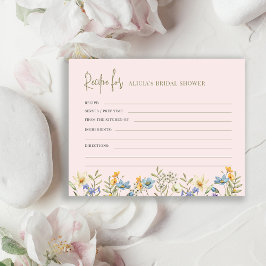 Wildflower vrijgezellenfeest recept informatiekaartje