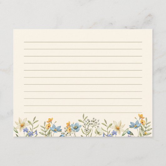 Wildflower vrijgezellenfeest recept informatiekaartje (Achterkant)