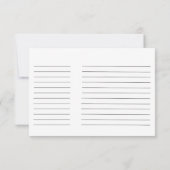 Wildflower Vrijgezellenfeest Recept Kaart Sjabloon (Achterkant)