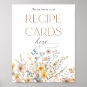 Wildflower Vrijgezellenfeest Recept Kaarten Poster (Voorkant)