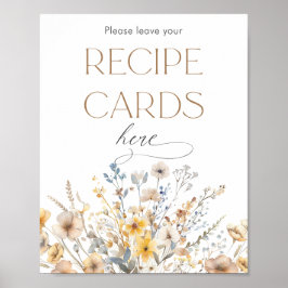 Wildflower Vrijgezellenfeest Recept Kaarten Poster