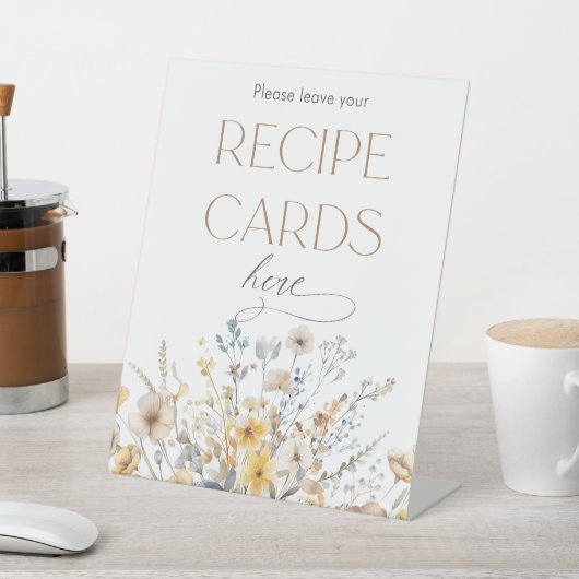 Wildflower Vrijgezellenfeest Recept Kaarten Reclamebord Met Voetstuk (Insitu)