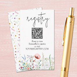 Wildflower Vrijgezellenfeest Registry Informatiekaartje