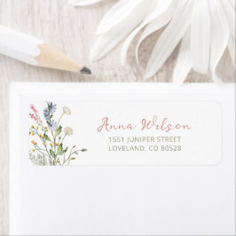 Wildflower Vrijgezellenfeest retouradres Etiket