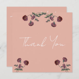  Wildflower Vrijgezellenfeest Roos Goud Bedankkaart