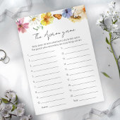 Wildflower Vrijgezellenfeest Schort Memory Game Ka Kaart