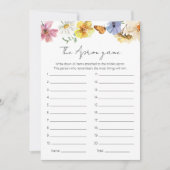 Wildflower Vrijgezellenfeest Schort Memory Game Ka Kaart (Voorkant)