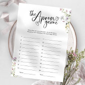 Wildflower Vrijgezellenfeest Schort Memory spel Kaart