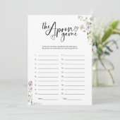 Wildflower Vrijgezellenfeest Schort Memory spel Kaart (Staand voorkant)