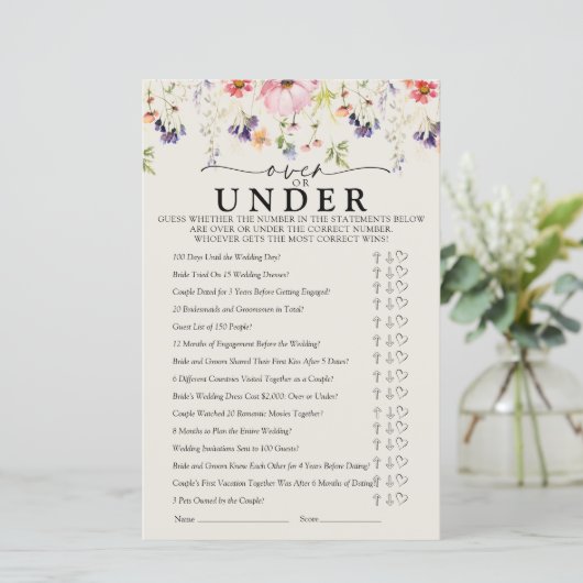 Wildflower Vrijgezellenfeest spelletjes (Staand voorkant)