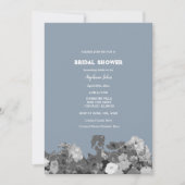 Wildflower Vrijgezellenfeest Stoffig Blauw Bloemen Kaart (Voorkant)