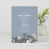 Wildflower Vrijgezellenfeest Stoffig Blauw Bloemen Kaart (Staand voorkant)