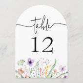 Wildflower Vrijgezellenfeest Tafelnummer (Achterkant)