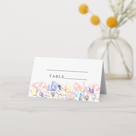 Wildflower vrijgezellenfeest - Trouwplaatskaarten Plaatskaartje (Voorkant)