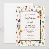 wildflower vrijgezellenfeest uitnodiging (Voorkant / Achterkant)