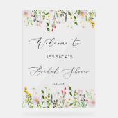 Wildflower vrijgezellenfeest Welkom Acryl Bord (Voorkant)