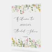 Wildflower vrijgezellenfeest Welkom Acryl Bord (Hoek)