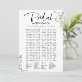 Wildflower Vrijgezellenfeest woord zoeken spel Kaart (Staand voorkant)