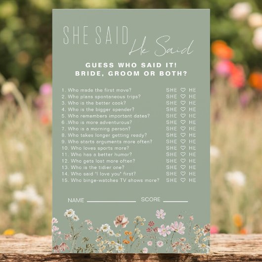 Wildflower Vrijgezellenfeest zei hij dat ze spel z