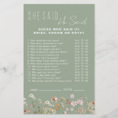 Wildflower Vrijgezellenfeest zei hij dat ze spel z (Voorkant)