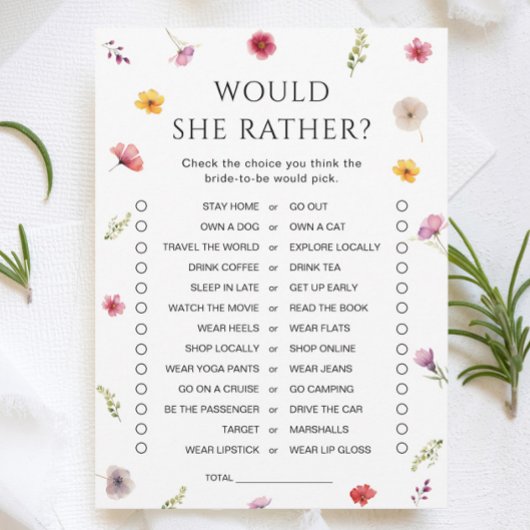 Wildflower Vrijgezellenfeest zou ze liever Kaart