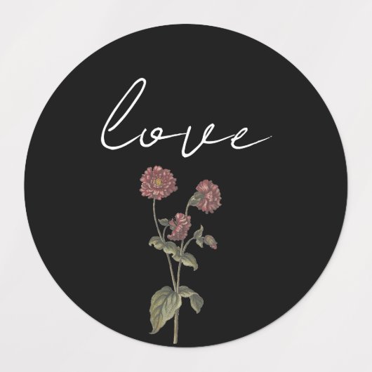  Wildflower Vrijgezellenfeest Zwart Labels (Design 1)