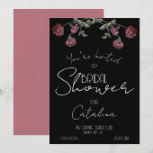  Wildflower Vrijgezellenfeest Zwart Roos Goud Kaart (Voorkant / Achterkant)