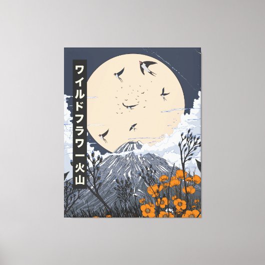 Wildflower Vulkaan Canvas Afdruk (Voorkant)