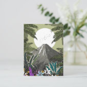 Wildflower Vulkan Berg Briefkaart (Staand voorkant)