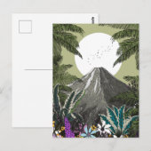 Wildflower Vulkan Berg Briefkaart (Voorkant / Achterkant)