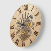 Wildflower Wall Clock - Gentle Natural Harmony Grote Klok (Hoek)