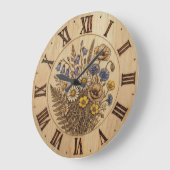 Wildflower Wall Clock Grote Klok (Hoek)