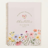 Wildflower Wanderlust Schattigee Waterverf Bloemen Planner (Voorkant)
