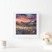 "Wildflower" wandklok (Huis)