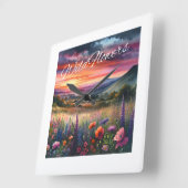 "Wildflower" wandklok (Hoek)