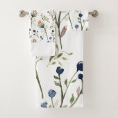 Wildflower Watercolor Bath Towel Set Bad Handdoek (Insitu)