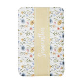 Wildflower Watercolor Boho Colorful Monogram  Badmat (Voorkant Verticaal)