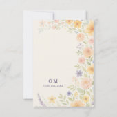 Wildflower Watercolor Floral Baby Shower Kaart (Achterkant)