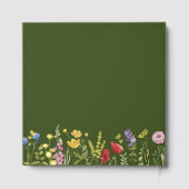 Wildflower Watercolor Green Floral Wedding Gastenboek (Achterkant)