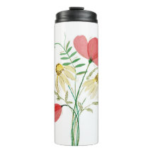 Wildflower Watercolor Thermal Tumbler – Handpijn
