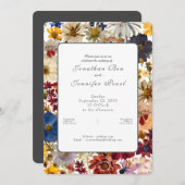  Wildflower Watercolor Wedding Invitation Kaart (Voorkant / Achterkant)