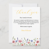 Wildflower Watercolor Wedding Thank You Card | Ele Bedankkaart (Voorkant)