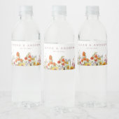 Wildflower Waterfles Etiketten - Bruiloft Bloemen (Flessen)