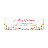 Wildflower Waterverf Baby in Bloom Retouradres Etiket (Voorkant)