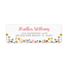 Wildflower Waterverf Baby in Bloom Retouradres Etiket