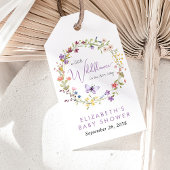 Wildflower Waterverf Baby Meisje Douche Dank je Cadeaulabel