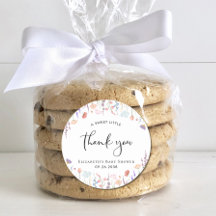 Wildflower Waterverf Baby shower Dank u