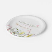 Wildflower Waterverf Baby shower Papier Bord (Gekanteld)