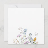 Wildflower Waterverf Baby shower uitnodigen Kaart (Achterkant)