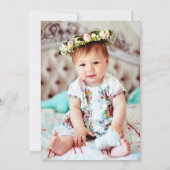 Wildflower waterverf bloemenfoto eerste verjaardag kaart (Achterkant)